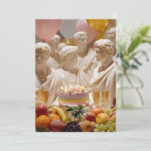 Ancient Greek Statue “Another Year Older” 招待状 (スタンド正面)