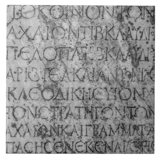 Ancient Greek Typography Photo タイル (正面)