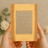 Ancient Hieroglyphic Motifs Egyptian Wedding アクリル招待状