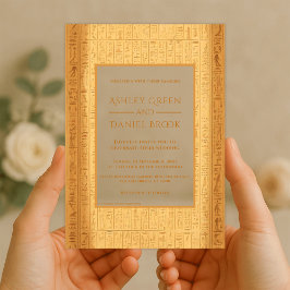 Ancient Hieroglyphic Motifs Egyptian Wedding アクリル招待状