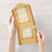 Ancient Hieroglyphic Motifs Egyptian Wedding オールインワン招待状 (貼ってはがせる)