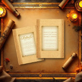 Ancient Hieroglyphic Motifs Egyptian Wedding 招待状