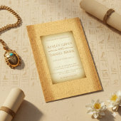 Ancient Hieroglyphic Motifs Egyptian Wedding 招待状