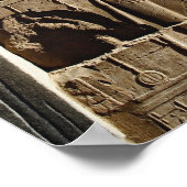 Ancient hieroglyphs on wall, Temple of Karnak, ポスター (角)