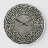 Ancient Infinite Weave Celtic Stone Wall Clock ラージ壁時計 (正面)