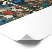 Ancient Japanese Painting of Samurai and Mongols ポスター (角)