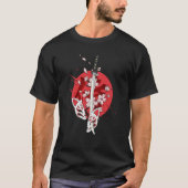 Ancient Japanese Samurai Katana Sword Cherry Bloss Tシャツ (正面)