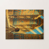 Ancient Karnak Columns Sacred Puzzle Blue ジグソーパズル (横)