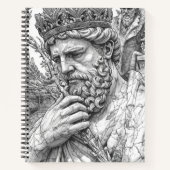 Ancient King Midas Marble Statue - Greek Mythology ノートブック (正面)