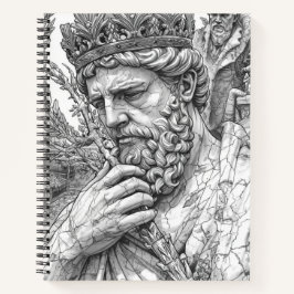 Ancient King Midas Marble Statue - Greek Mythology ノートブック