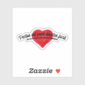 Ancient Latin Inspirational Quote Artistic Heart シール (シート)