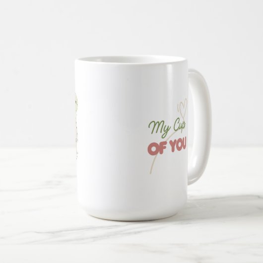 Ancient love language. 🦖☕✨ コーヒーマグカップ (正面右)