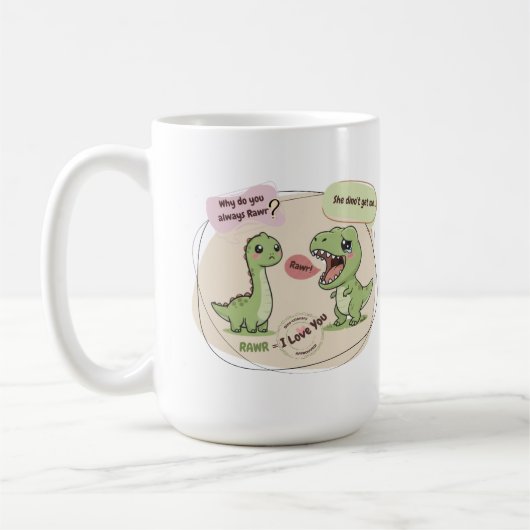 Ancient love language. 🦖☕✨ コーヒーマグカップ (左)