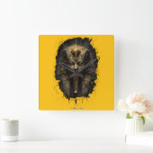 Ancient Malice Egyptian Pharaoh Black スクエア壁時計 (ホーム)