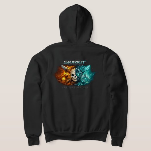 Ancient Meets Future Skull Sweatshirt | Cyberpunk  パーカ (レイダウン裏面)