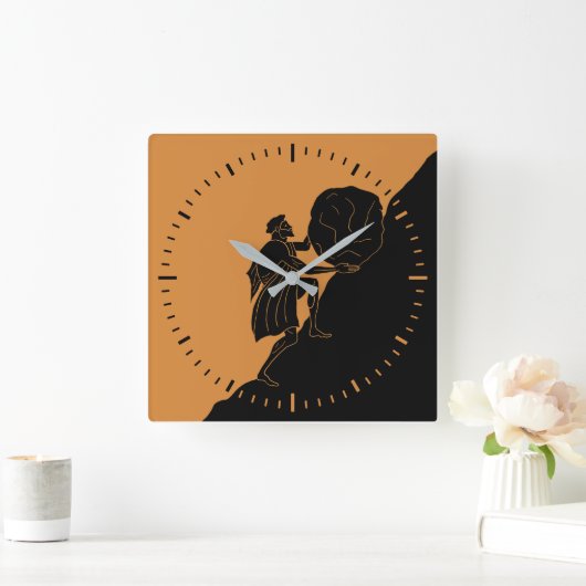 Ancient Mythology Sisyphus Watch スクエア壁時計 (ホーム)