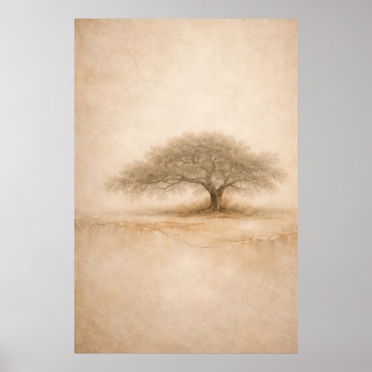 Ancient Oak | Southern Oak Tree Wall Art | Poster ポスター (正面)
