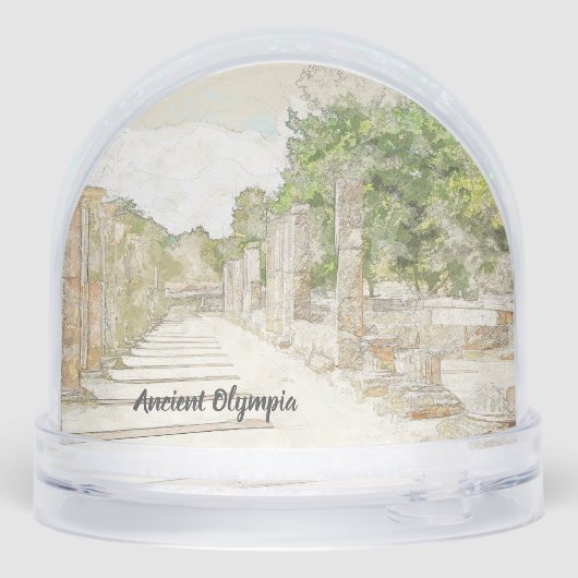 Ancient Olympia Greece Snow Globe – Historic  (裏面)