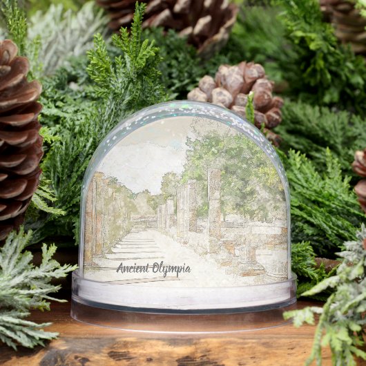 Ancient Olympia Greece Snow Globe – Historic  (冬)
