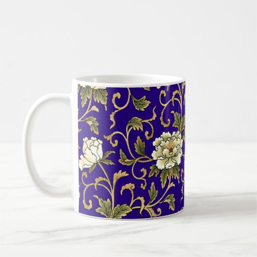 Ancient Oriental Fabric Pattern Mug コーヒーマグカップ (左)