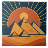 Ancient Pyramids Majestic Ceramic Tile Art タイル (正面)