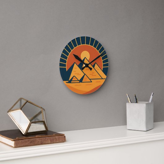  Ancient Pyramids Power Round Wall Clock ラウンド壁時計 (オフィス)