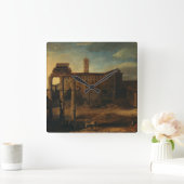 Ancient Roman architecture Roman Ruins スクエア壁時計 (ホーム)