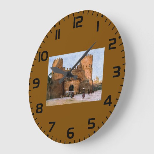 Ancient Roman Historic Architecture ラージ壁時計 (傾斜)
