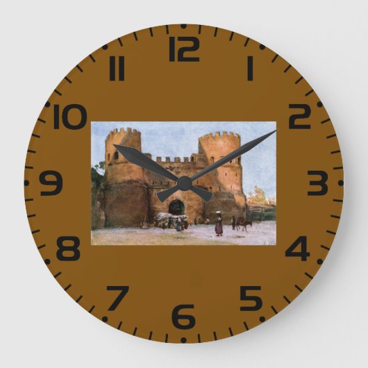 Ancient Roman Historic Architecture ラージ壁時計 (正面)