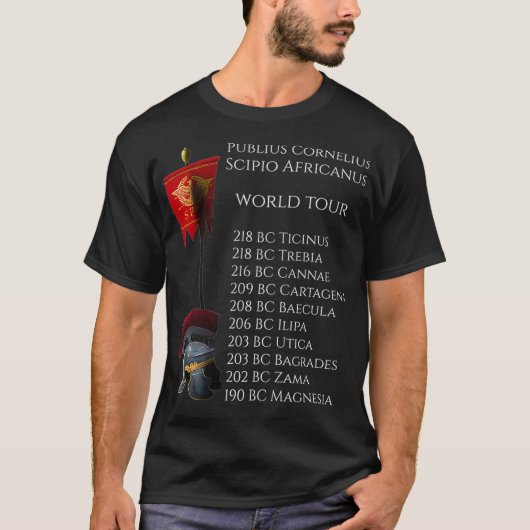 Ancient Roman History SPQR  Scipio Africanus World Tシャツ (正面)