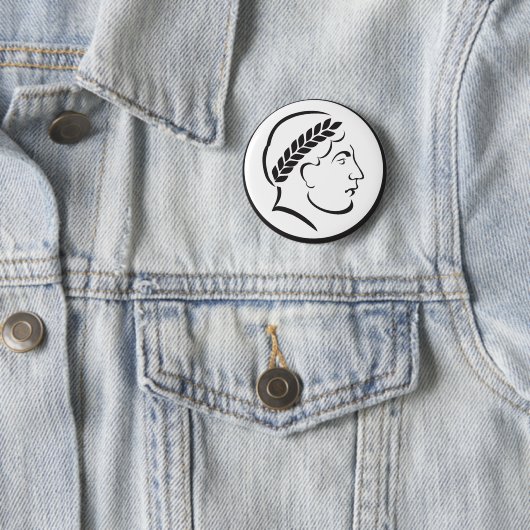 Ancient Roman Laurel Wreath Profile Pin  缶バッジ (インサイチュ)