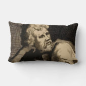 Ancient Roman Mythology Statue Sepia Accent Pillow ランバークッション (裏面)