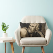 Ancient Roman Mythology Statue Sepia Accent Pillow ランバークッション (椅子)