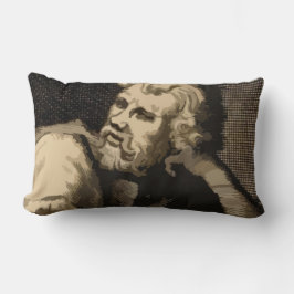 Ancient Roman Mythology Statue Sepia Accent Pillow ランバークッション
