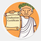 Ancient Rome Graduation Certificate  Ceasar   ラウンドシール (正面)