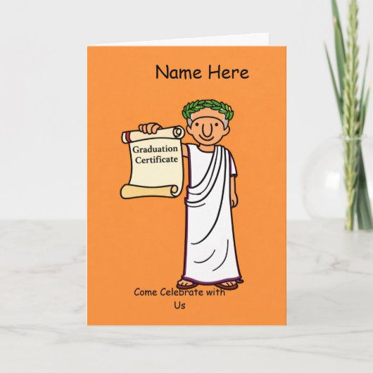 Ancient Rome Graduation Invitation Classical Rome 招待状 (正面)