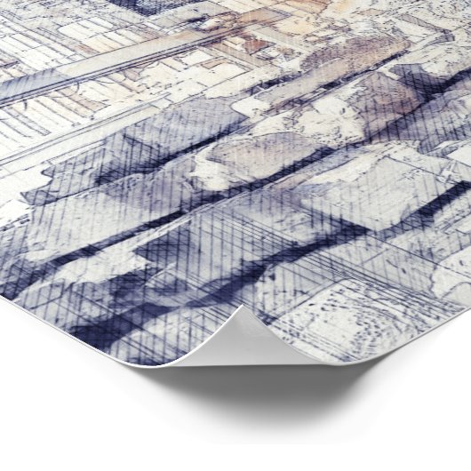 Ancient Sites Parthenon in Athens, Greece ポスター (角)