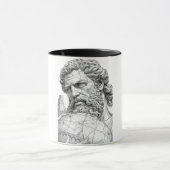 Ancient Stone Atlas Titan Close-up Sculpture Mug マグカップ (中央)