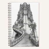 Ancient Stone Tower with Winding Brick Staircase ノートブック (正面)
