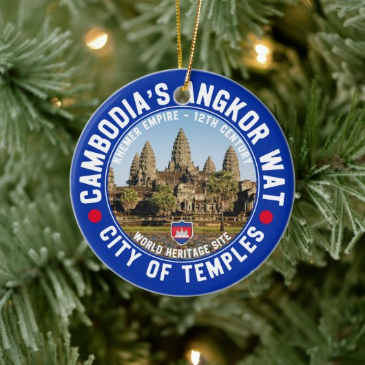 Ancient Temples of Cambodia – Angkor Wat セラミックオーナメント (ツリー)