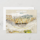 Ancient Theater of Athens Greece ポストカード (正面/裏面)