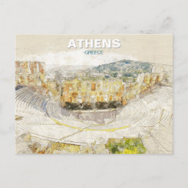 Ancient Theater of Athens Greece  ポストカード