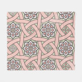 Ancient tile ornamental background,seamless patter フリースブランケット (正面(横))