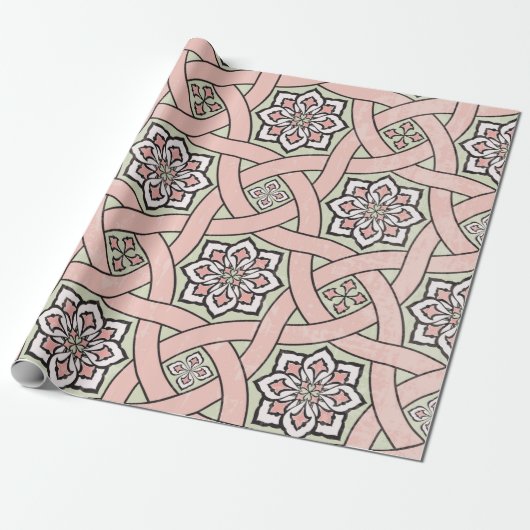Ancient tile ornamental background,seamless patter ラッピングペーパー (アンロールド)