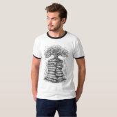 Ancient Tree of Knowledge Ink Graphic T-Shirt Tシャツ (正面フル)