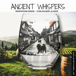 ANCIENT WHISPERS チャウチャウ ステムなしワイングラス
