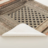 Ancient window in Nasal Chowk Courtyard of Hanuman シェルパブランケット (3/4)