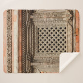 Ancient window in Nasal Chowk Courtyard of Hanuman シェルパブランケット (正面(横))