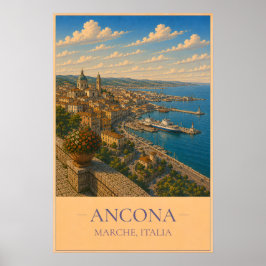 Ancona, Italy – Vintage Travel Poster ポスター