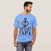 ancre marine captain papa capitaine famille pere f tシャツ (正面フル)